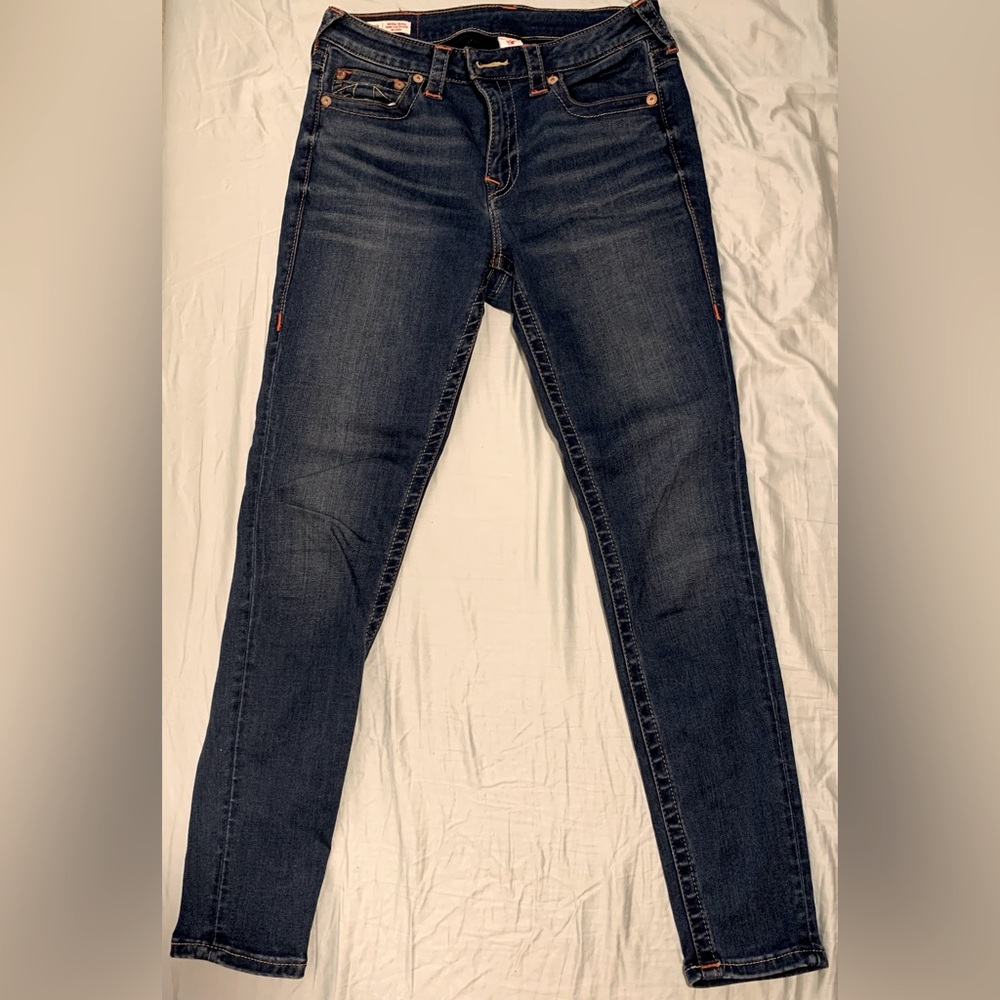 True Religion Jennie Mid Rise Curvy Skinny Jean - Size 30
